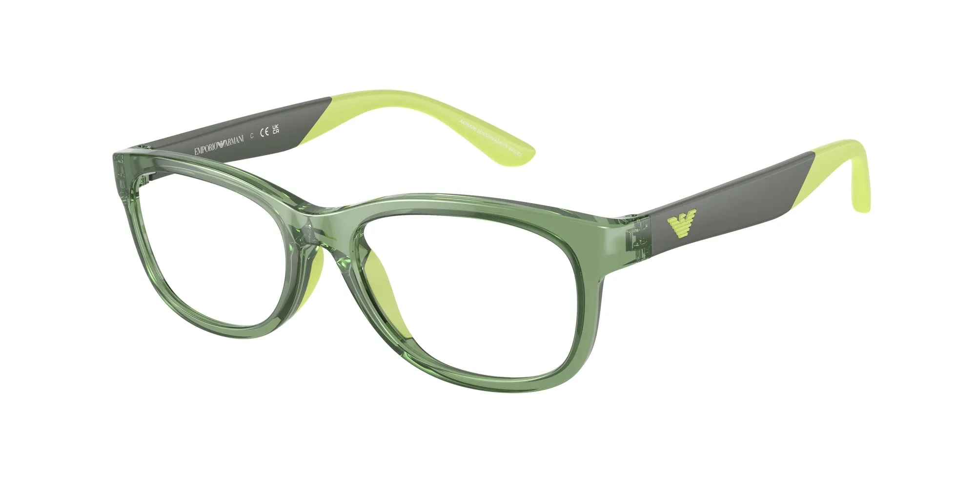 Emporio Armani EK3001 5359 Montature da vista Iniettato Verde Trasparente Pillow Normale - immagine 1