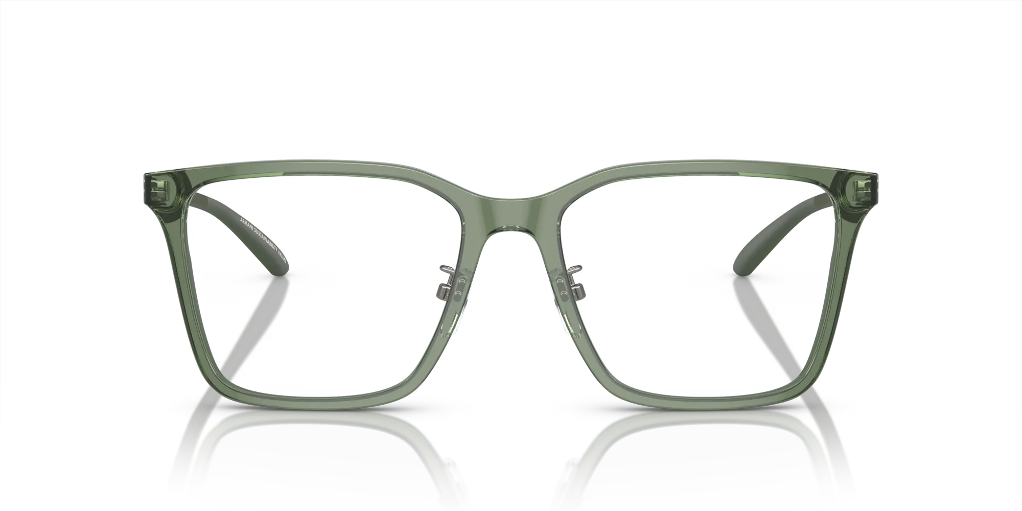 Emporio Armani EA3232D 6061 Montature da vista Acetato Verde Trasparente Squadrata Normale - immagine 3