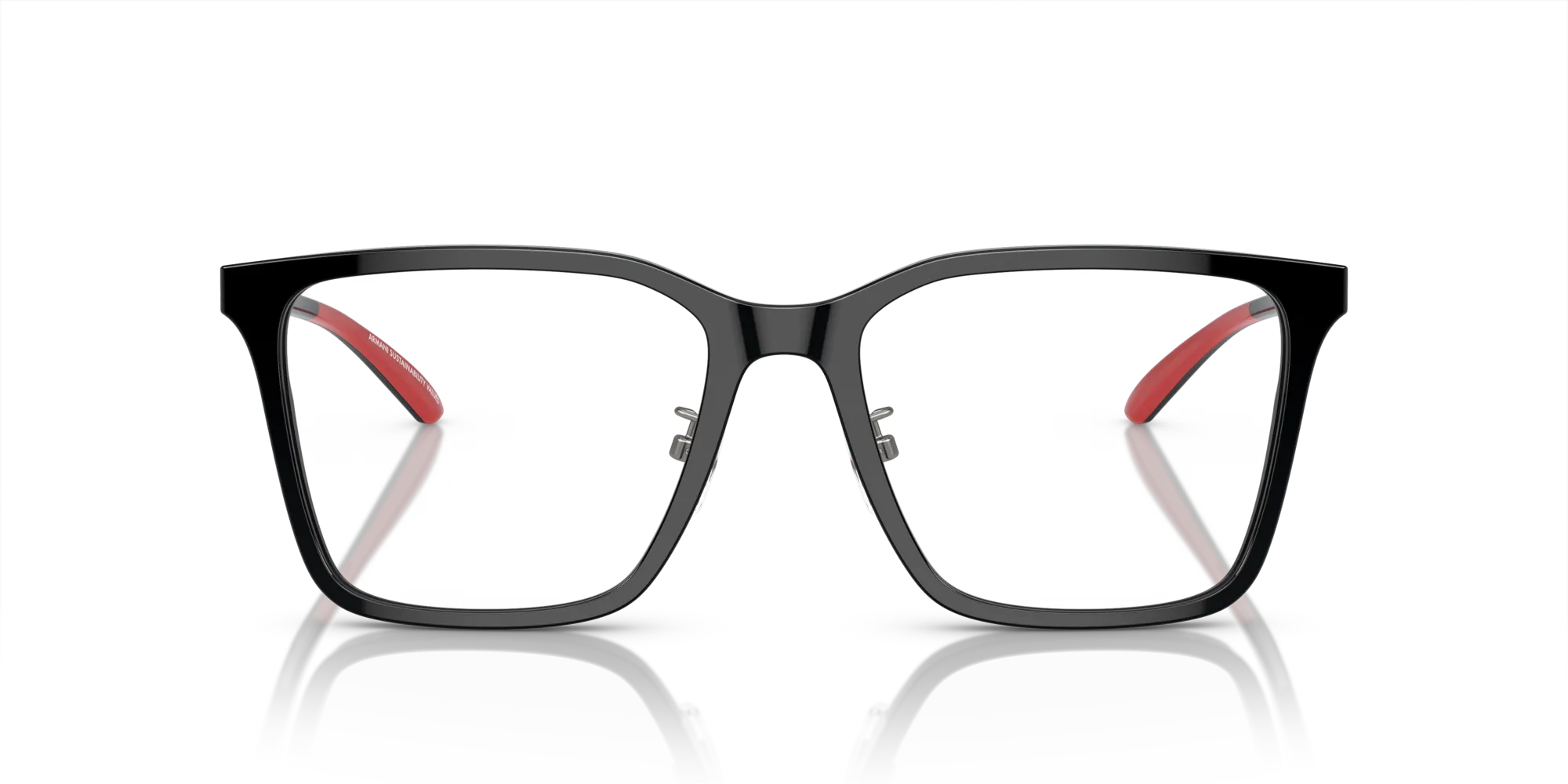 Emporio Armani EA3232D 5017 Montature da vista Acetato Nero Trasparente Squadrata Normale - immagine 3