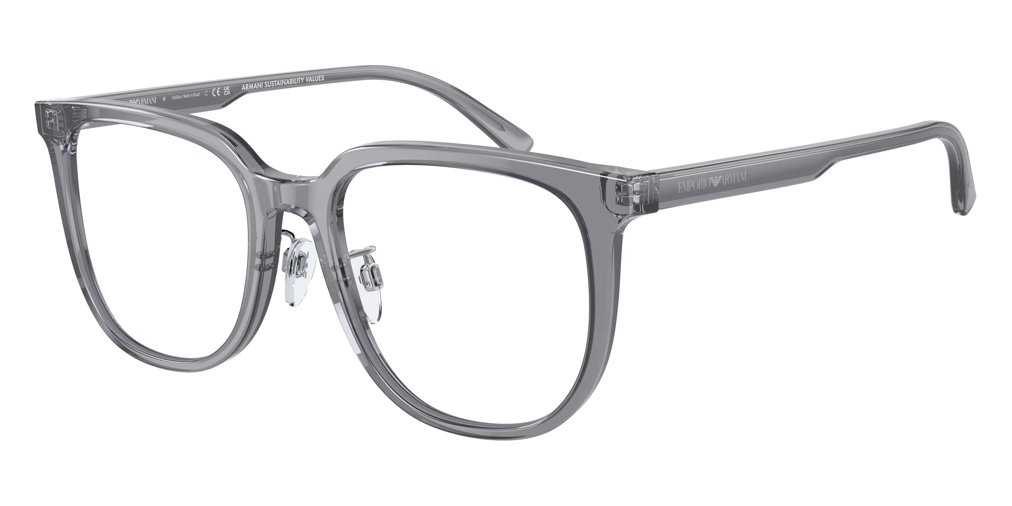 Emporio Armani EA3226D 5029 Montature da vista Acetato Grigio Trasparente Pillow Normale - immagine 1