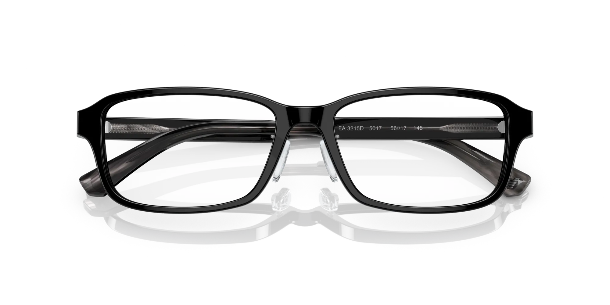 Emporio Armani EA3215D 5017 Montature da vista Acetato Nero Pillow Normale - immagine 2