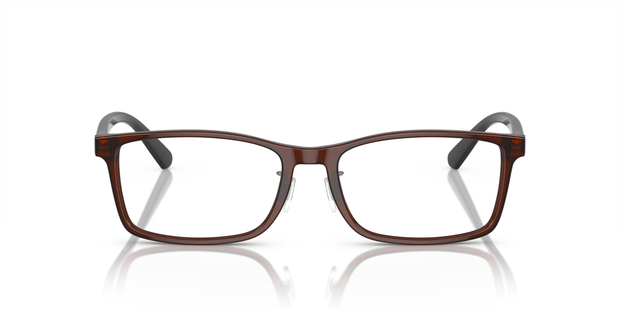 Emporio Armani EA3145D 5374 Montature da vista Acetato Marrone Trasparente Pillow Normale - immagine 3