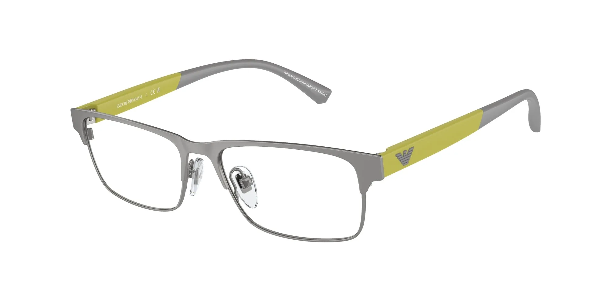 Emporio Armani EK1001 3045 Montature da vista Metallo Argento Squadrata Normale - immagine 1