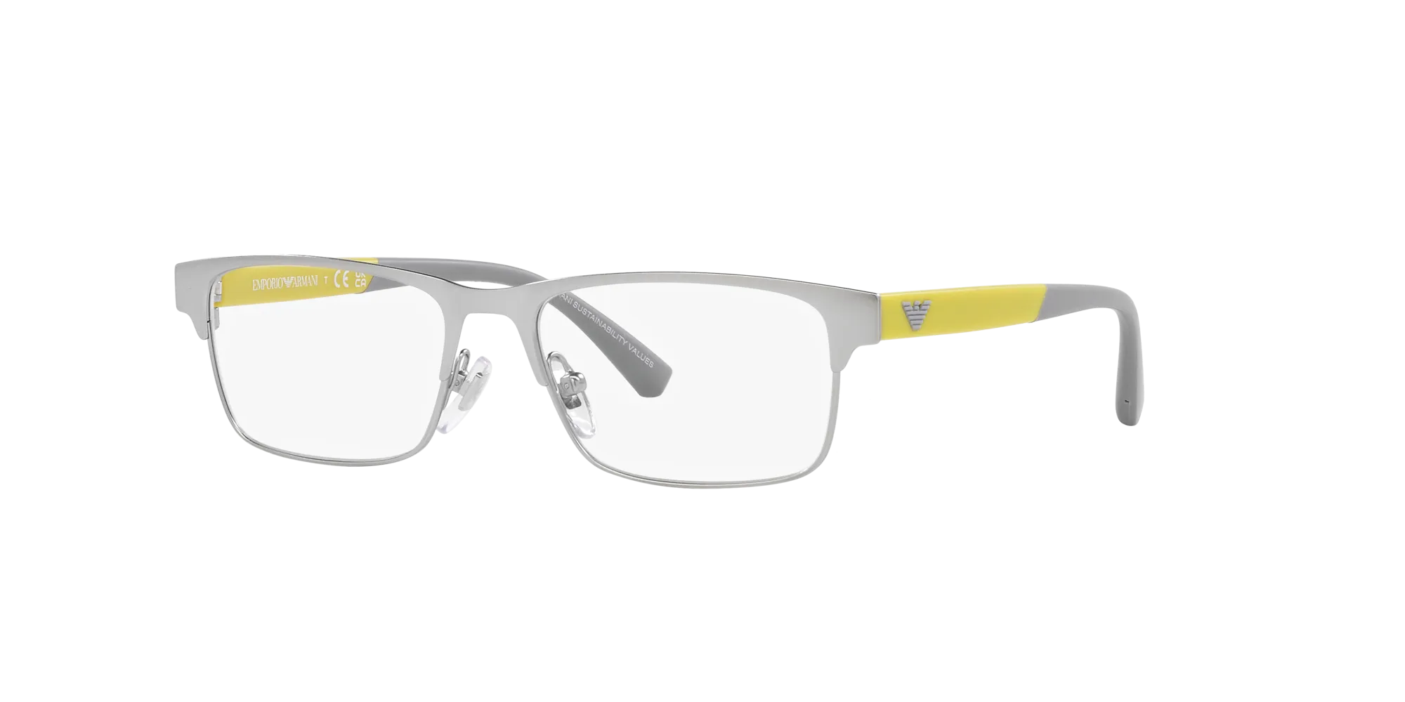 Emporio Armani EK1001 3045 Montature da vista Metallo Argento Squadrata Normale - immagine 3