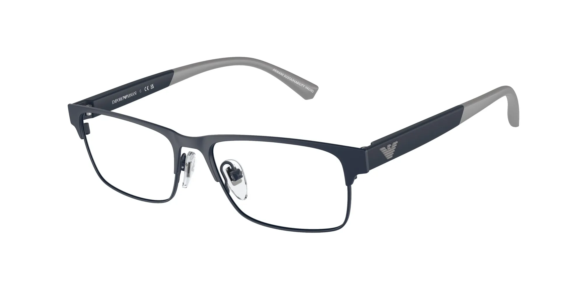 Emporio Armani EK1001 3018 Montature da vista Metallo Blu Squadrata Normale - immagine 1