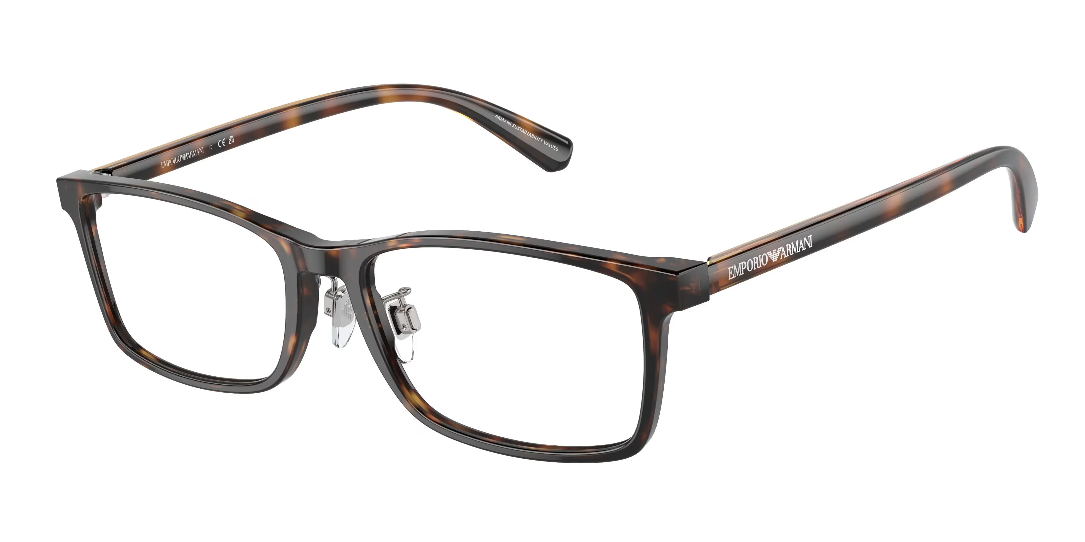 Emporio Armani EA3145D 5026 Montature da vista Acetato Tartaruga Pillow Normale - immagine 1