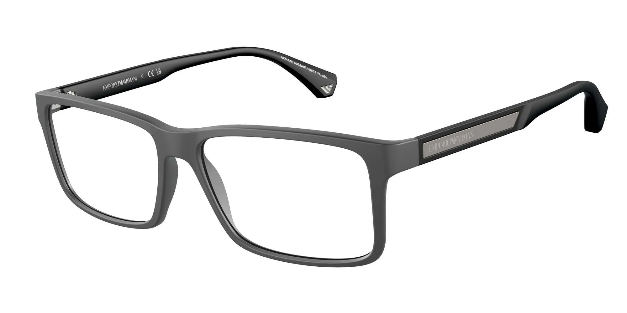 Emporio Armani EA3038 5126 Montature da vista Peek Grigio Squadrata Normale - immagine 1