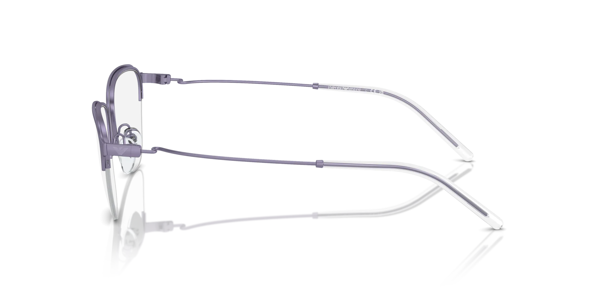 Emporio Armani EA1161 3383 Montature da vista Metallo Viola Trasparente Geometrica Normale - immagine 4