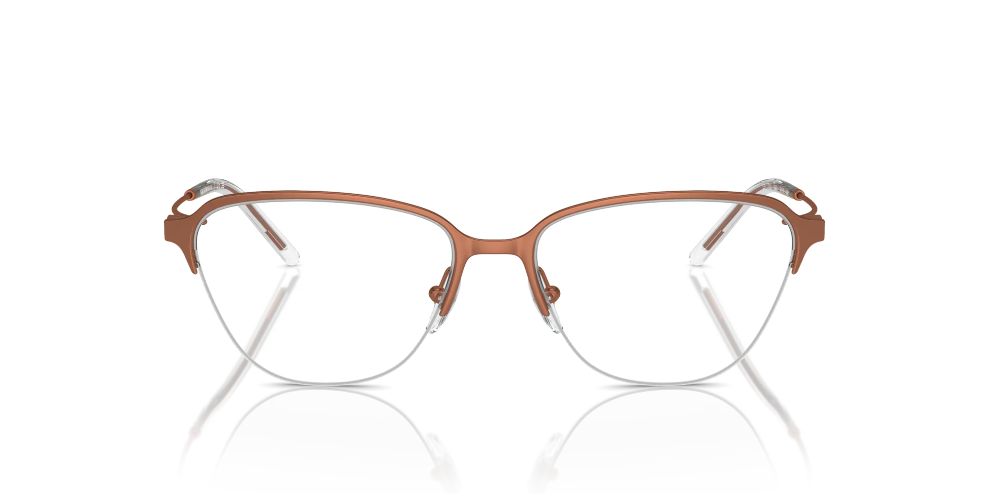 Emporio Armani EA1161 3381 Montature da vista Metallo Marrone Trasparente Geometrica Normale - immagine 3