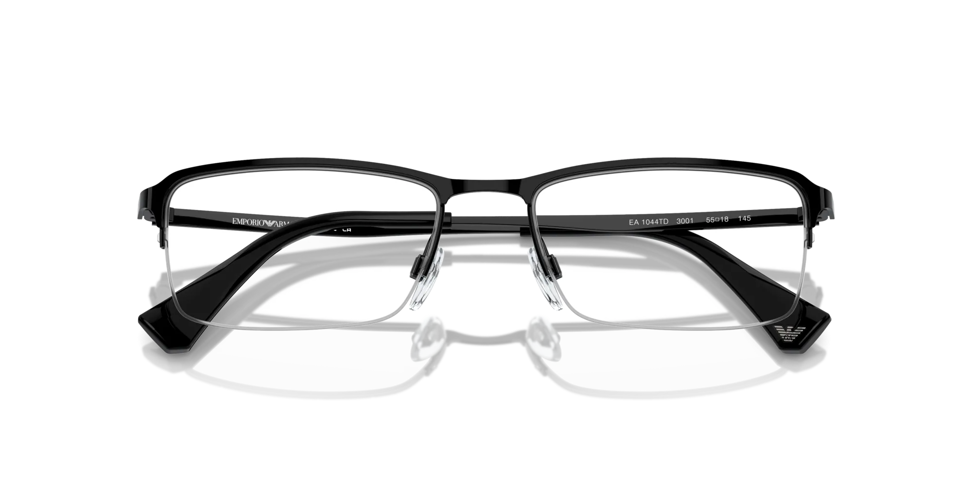 Emporio Armani EA1044TD 3001 Montature da vista Titanio Nero Squadrata Normale - immagine 2