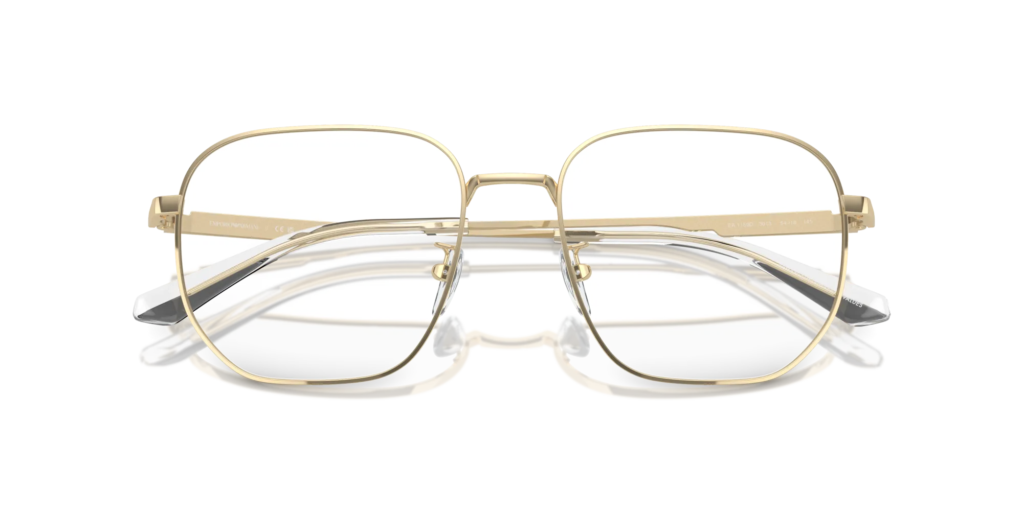 Emporio Armani EA1159D 3013 Montature da vista Metallo Oro Trasparente Pilot Normale - immagine 2