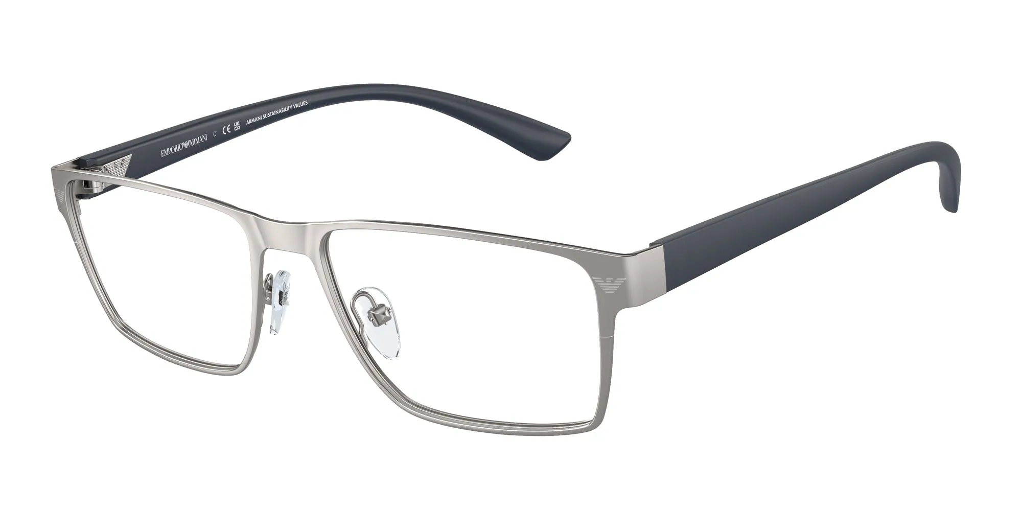Emporio Armani EA1157 3003 Montature da vista Metallo Grigio Squadrata Normale - immagine 1