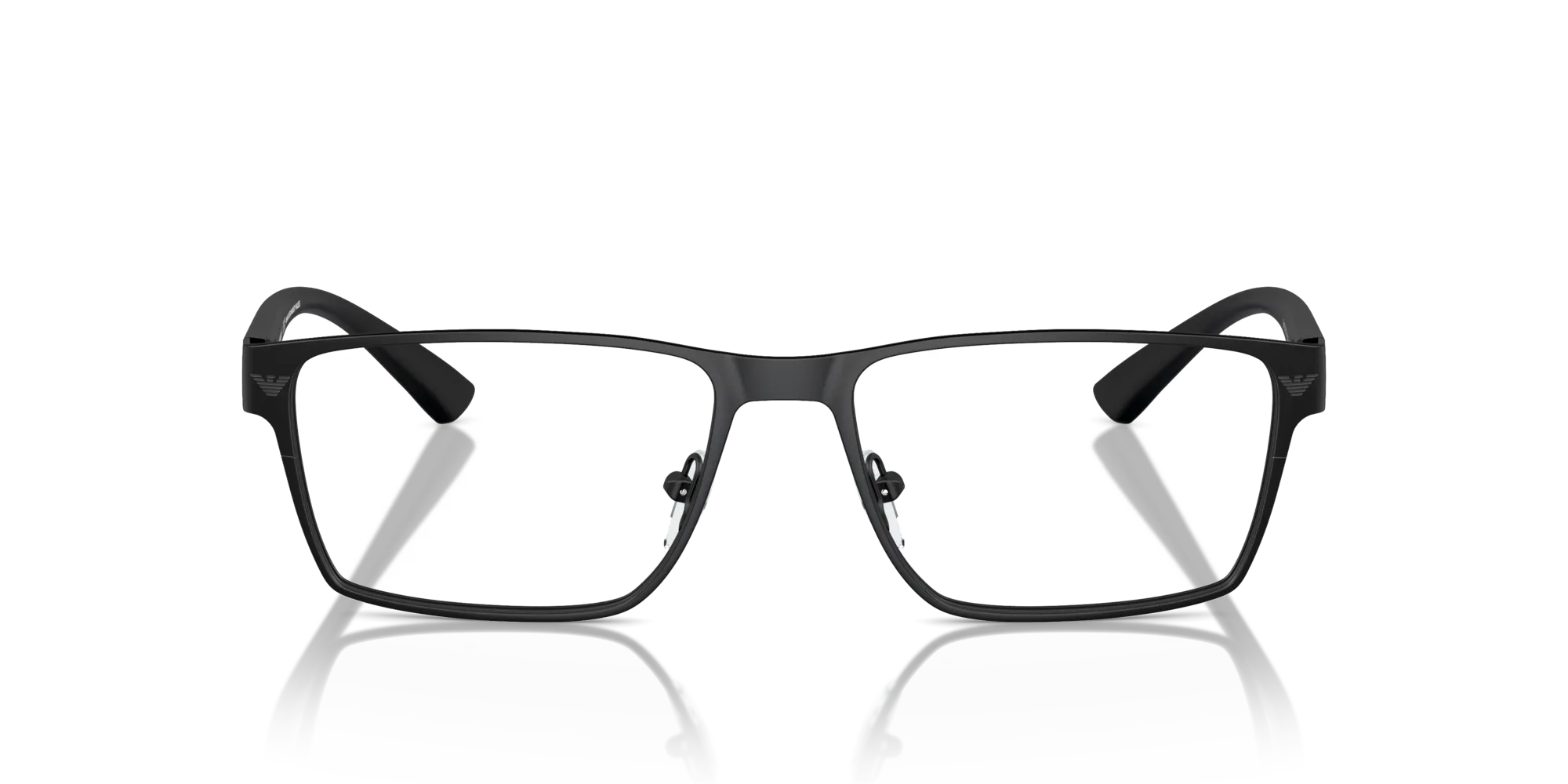 Emporio Armani EA1157 3001 Montature da vista Metallo Nero Trasparente Squadrata Normale - immagine 3