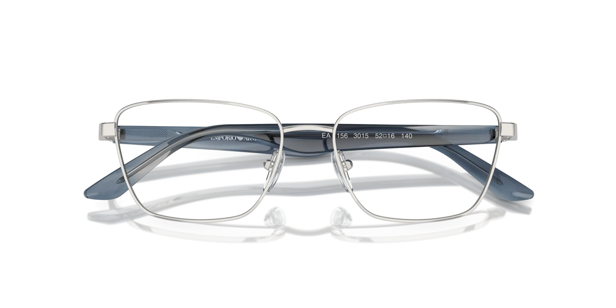 Emporio Armani EA1156 3015 Montature da vista Metallo Argento Geometrica Normale - immagine 2