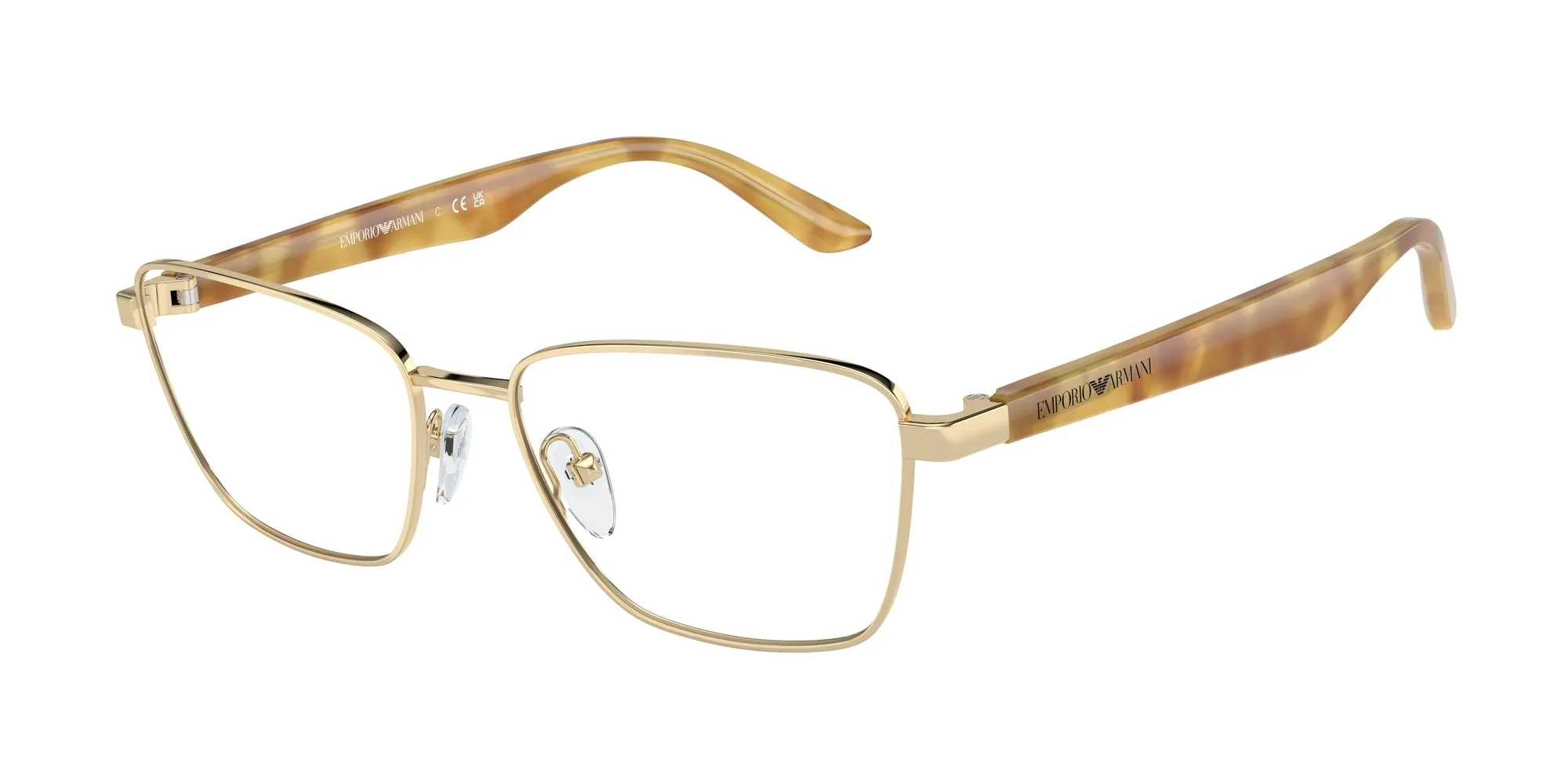 Emporio Armani EA1156 3013 Montature da vista Metallo Oro Geometrica Normale - immagine 1