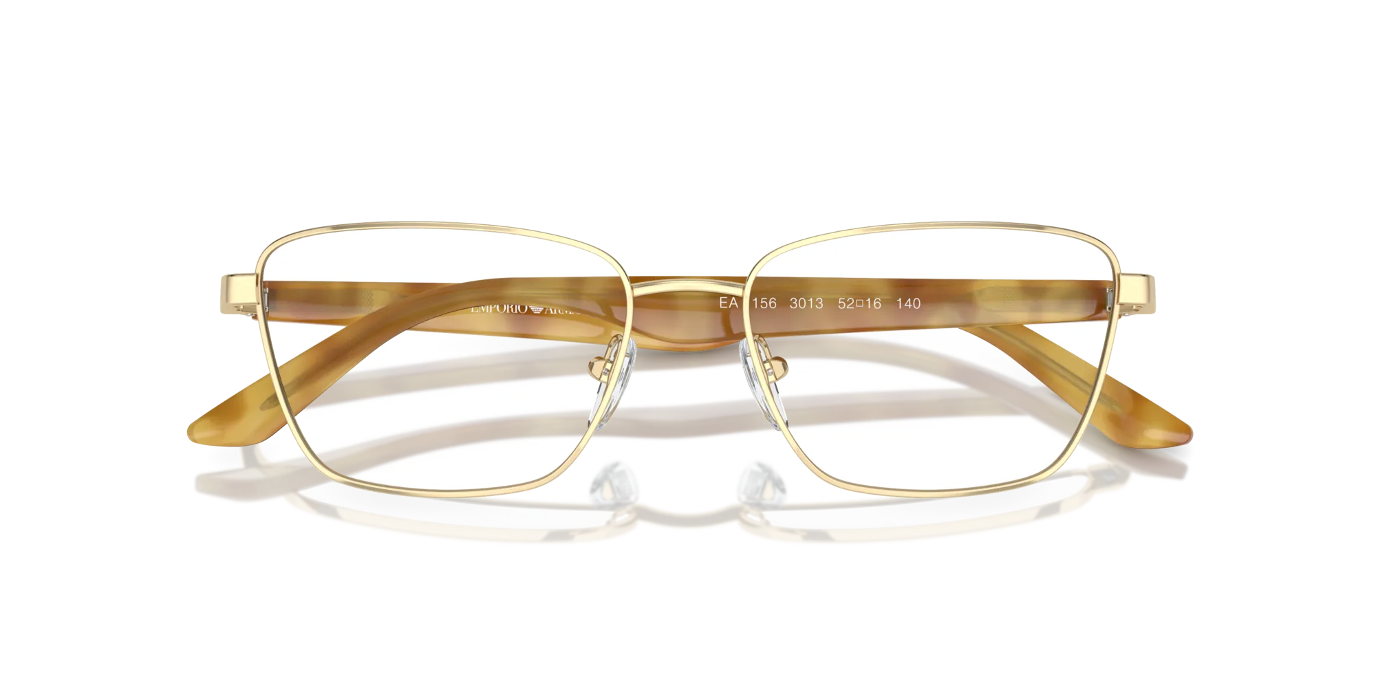 Emporio Armani EA1156 3013 Montature da vista Metallo Oro Geometrica Normale - immagine 2