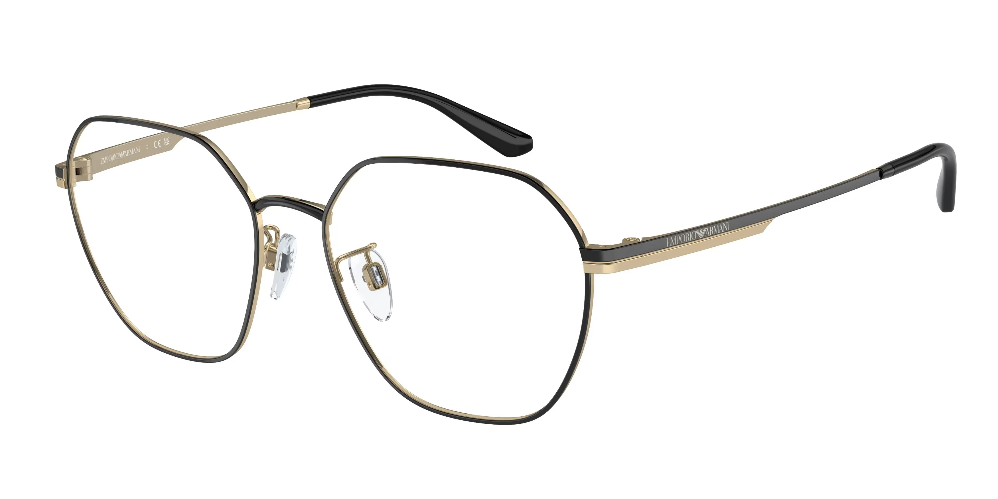 Emporio Armani EA1145D 3014 Montature da vista Metallo Nero Rotonda Normale - immagine 1