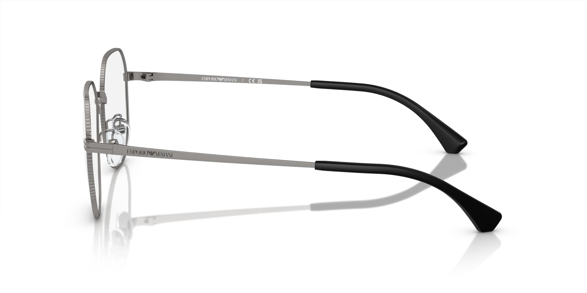 Emporio Armani EA1154D 3003 Montature da vista Metallo Grigio Trasparente Rotonda Normale - immagine 4