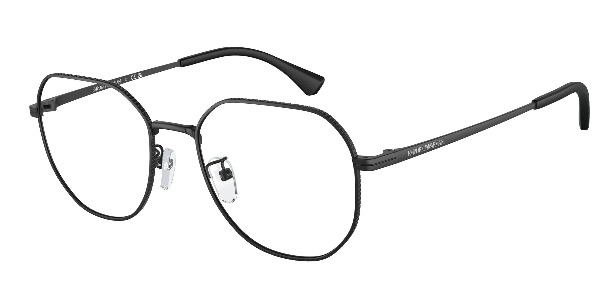Emporio Armani EA1154D 3001 Montature da vista Metallo Nero Rotonda Normale - immagine 1