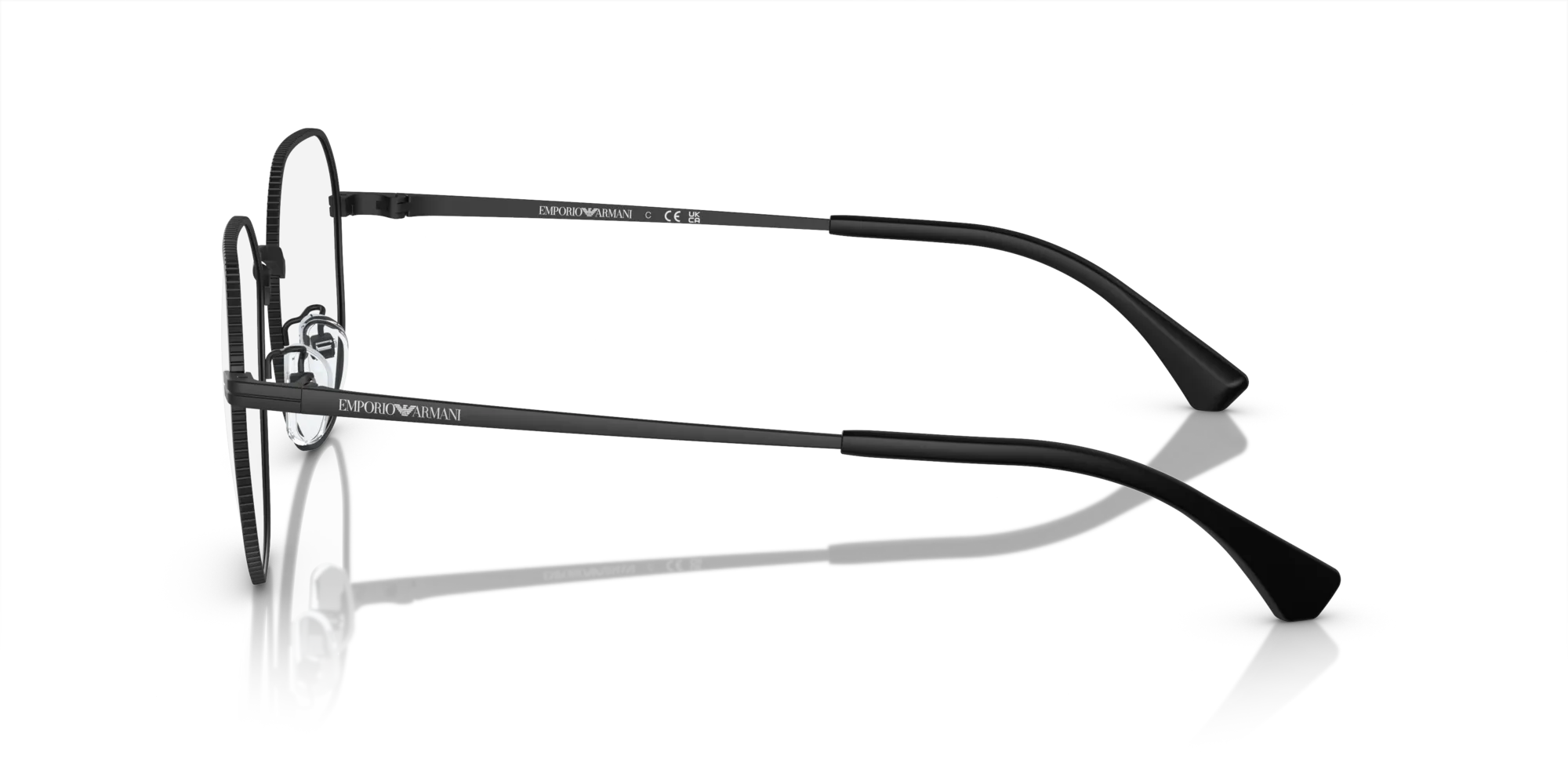 Emporio Armani EA1154D 3001 Montature da vista Metallo Nero Rotonda Normale - immagine 4