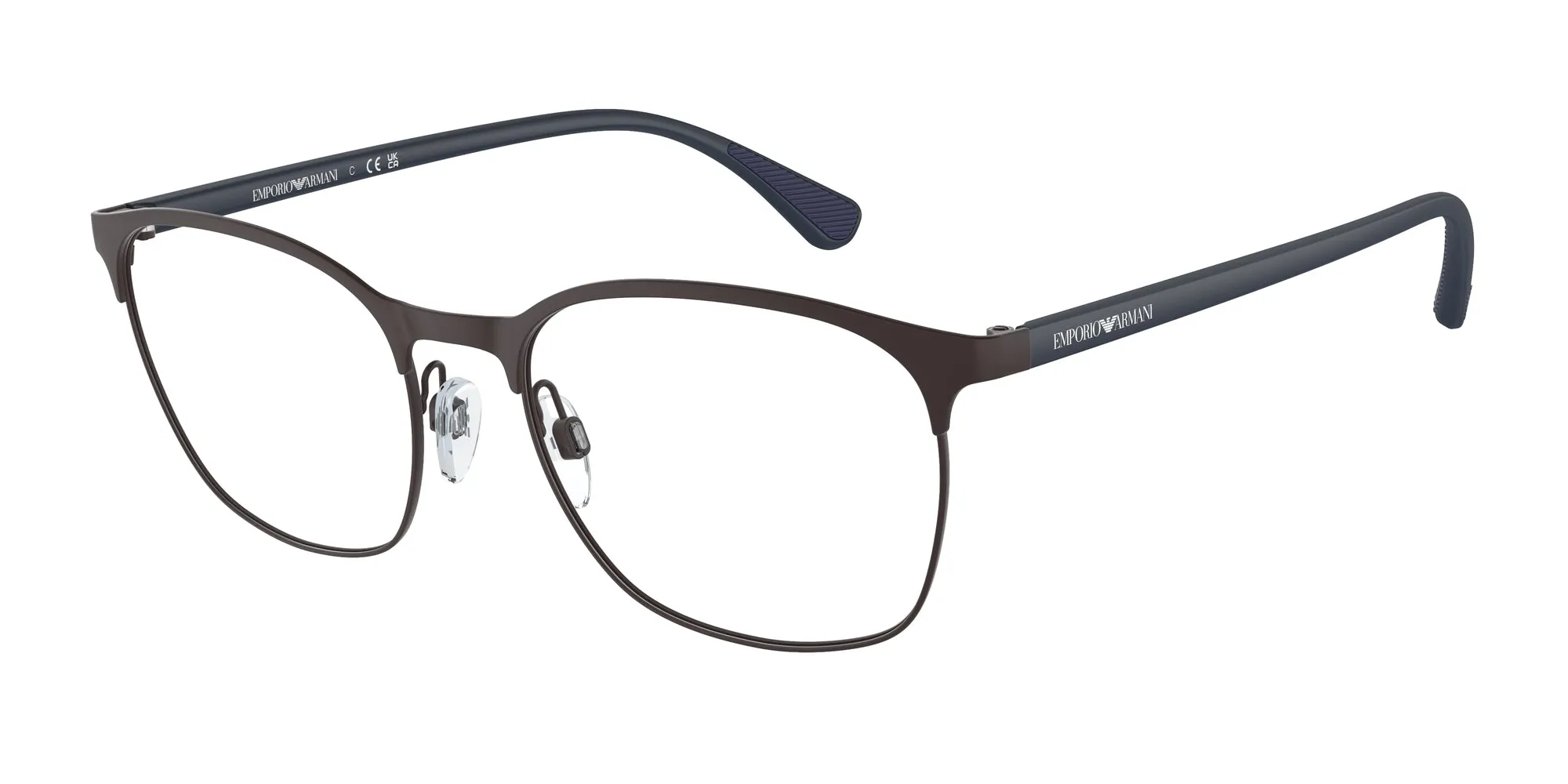 Emporio Armani EA1114 3380 Montature da vista Metallo Marrone Trasparente Rotonda Normale - immagine 1