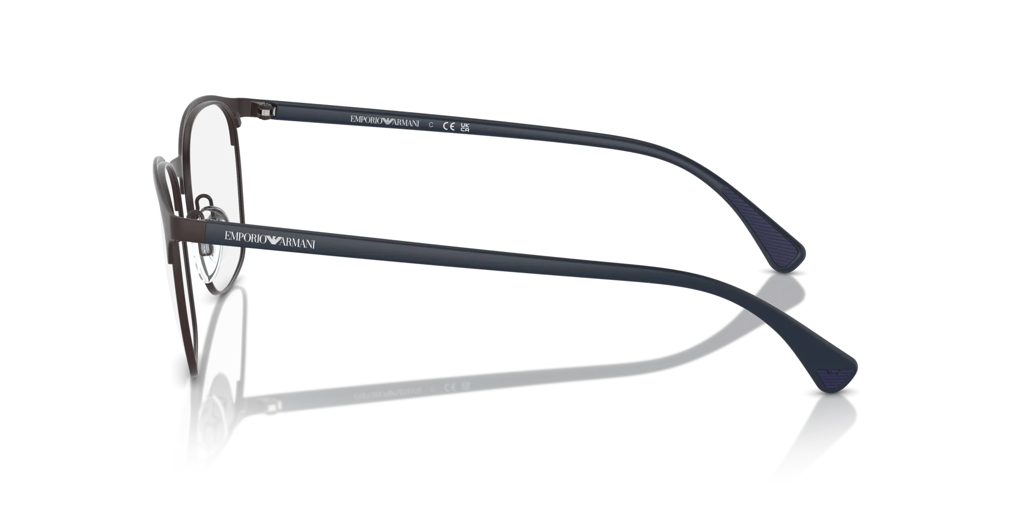Emporio Armani EA1114 3380 Montature da vista Metallo Marrone Trasparente Rotonda Normale - immagine 4
