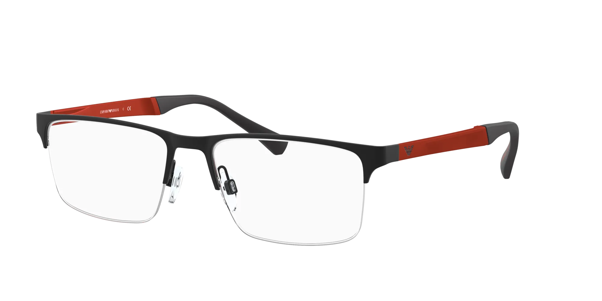Emporio Armani EA1110D 3330 Montature da vista Metallo Nero Trasparente Squadrata Normale - immagine 1