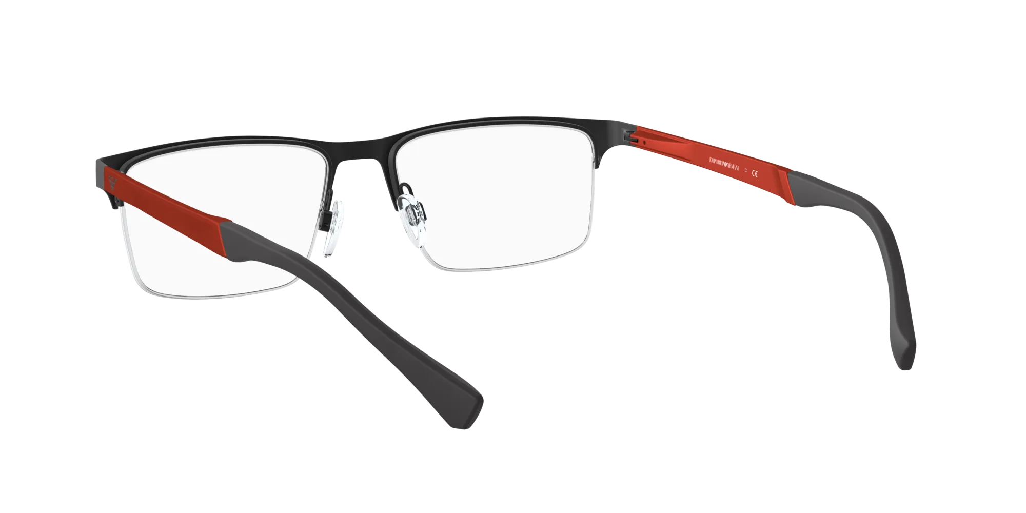 Emporio Armani EA1110D 3330 Montature da vista Metallo Nero Trasparente Squadrata Normale - immagine 4