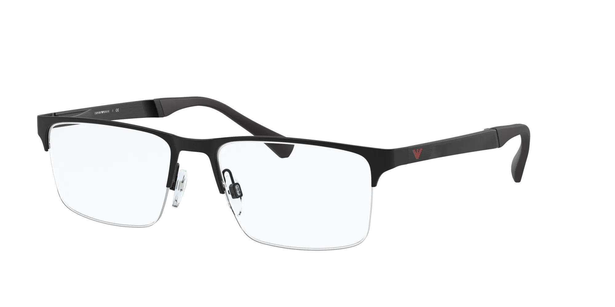 Emporio Armani EA1110D 3175 Montature da vista Metallo Nero Squadrata Normale - immagine 1