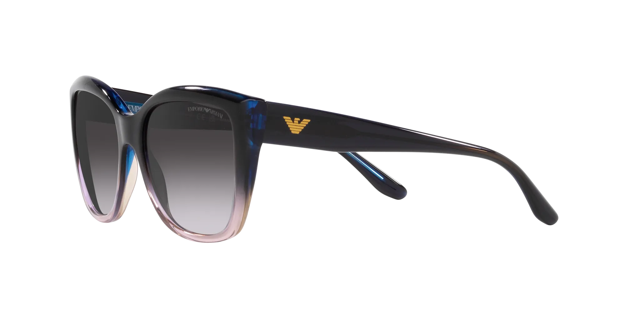 Emporio Armani EA4198 59918G Occhiali da sole Acetato Blu Grigio Cat Eye Normale Sfumato - immagine 4