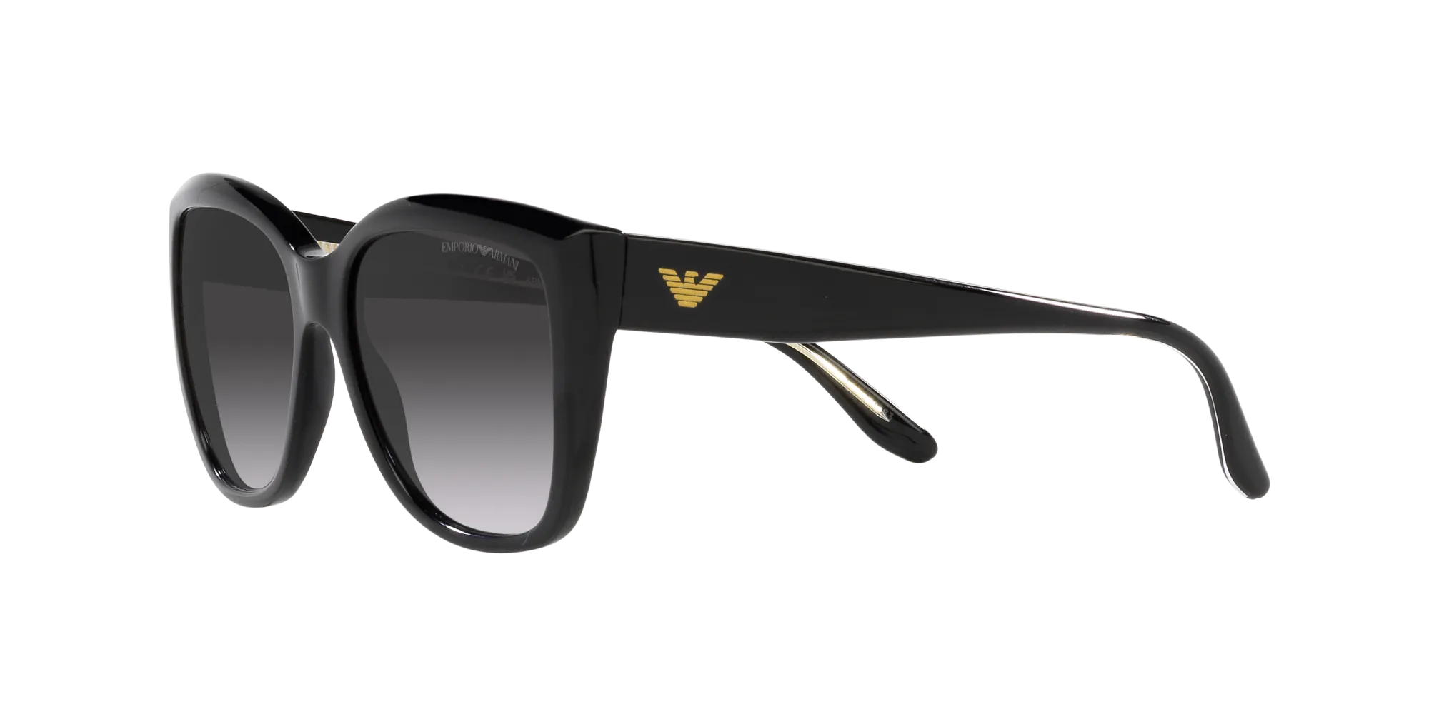 Emporio Armani EA4198 50178G Occhiali da sole Acetato Nero Grigio Cat Eye Normale Sfumato - immagine 4
