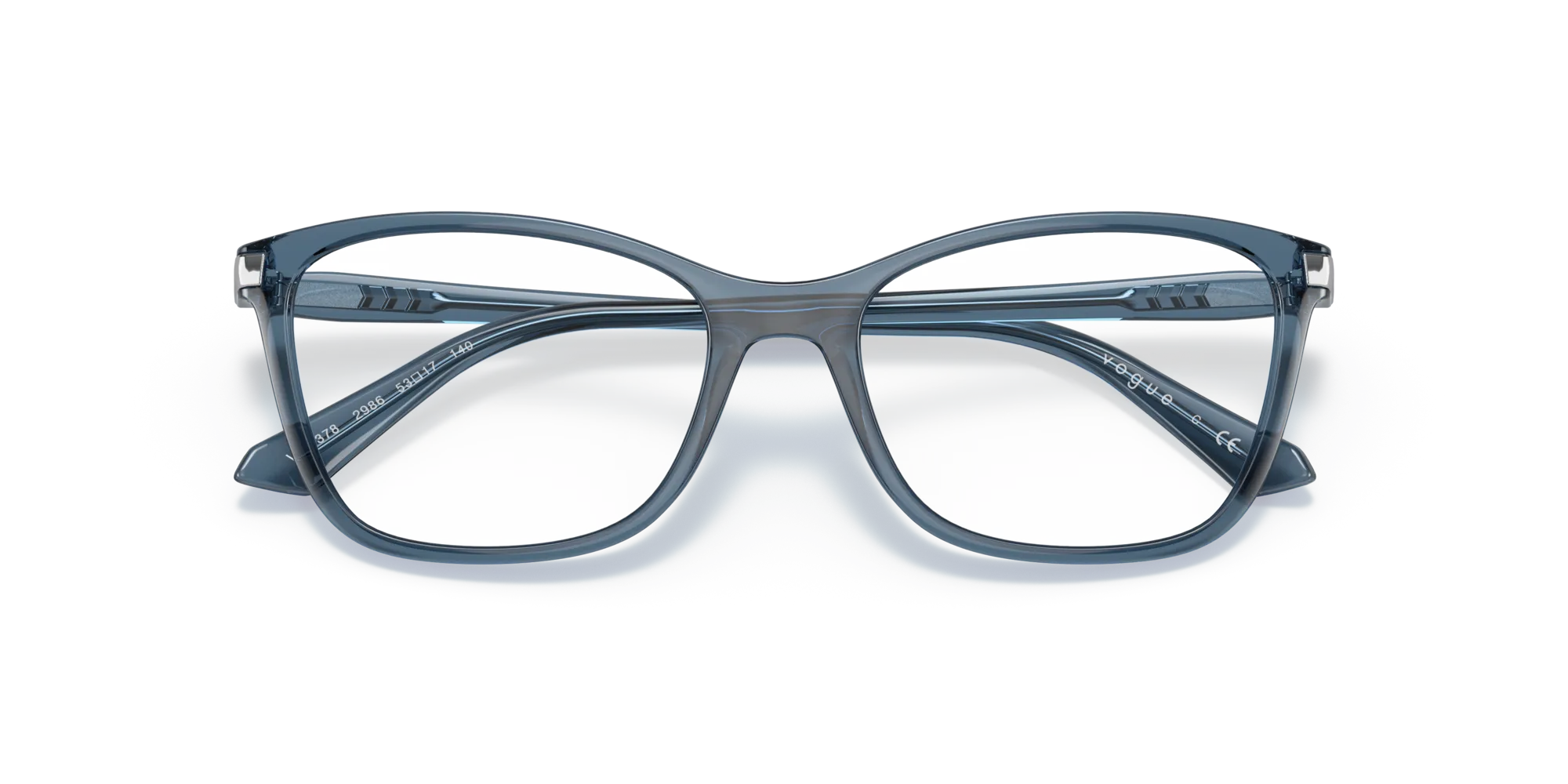 VOGUE EYEWEAR VO5378 2986 Montature da vista Iniettato Blu Trasparente Pillow Normale - immagine 2