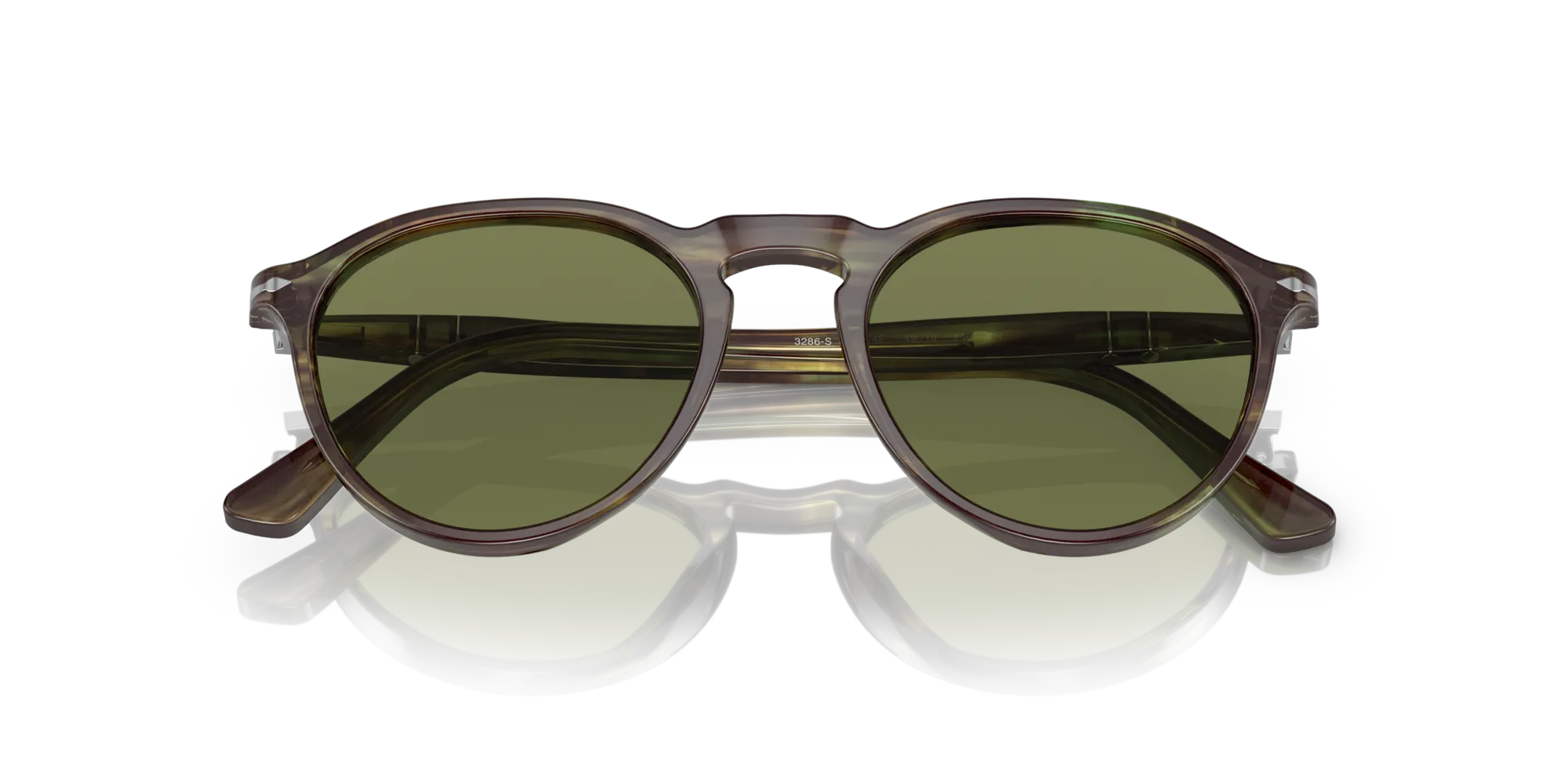 Persol PO3286S 11564E Occhiali da sole Acetato Verde Verde Pantos Normale - immagine 2