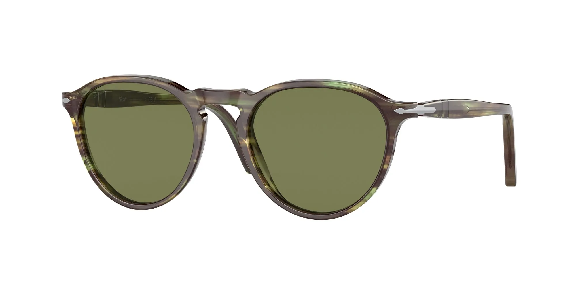 Persol PO3286S 11564E Occhiali da sole Acetato Verde Verde Pantos Normale - immagine 1