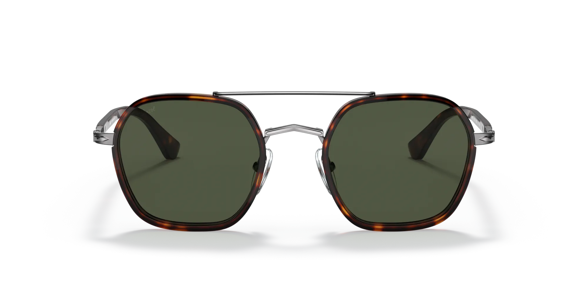 Persol PO2480S 513/31 Occhiali da sole Metallo Havana Verde Geometrica - immagine 3