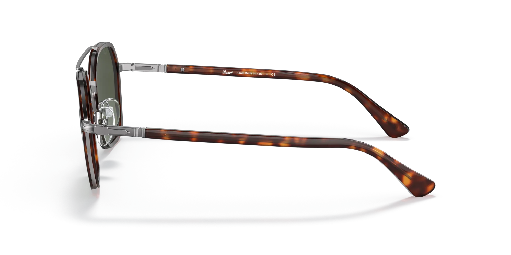 Persol PO2480S 513/31 Occhiali da sole Metallo Havana Verde Geometrica - immagine 4
