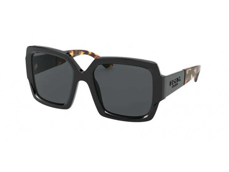Prada PR 21XS 1AB5Z1 Occhiali da sole Plastica Nero Grigio Squadrata Polarizzata - immagine 1