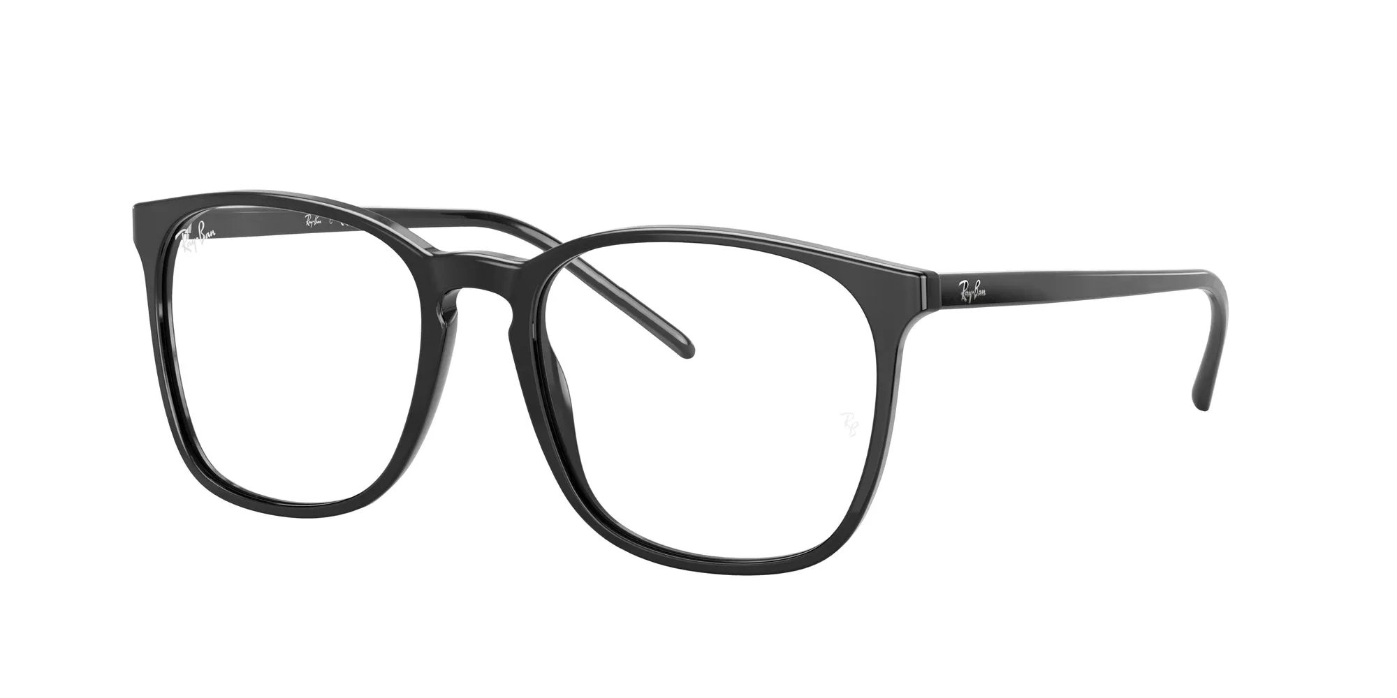 Ray - Ban RX5387 2000 Montature da vista Acetato Nero Trasparente Squadrata Normale - immagine 1