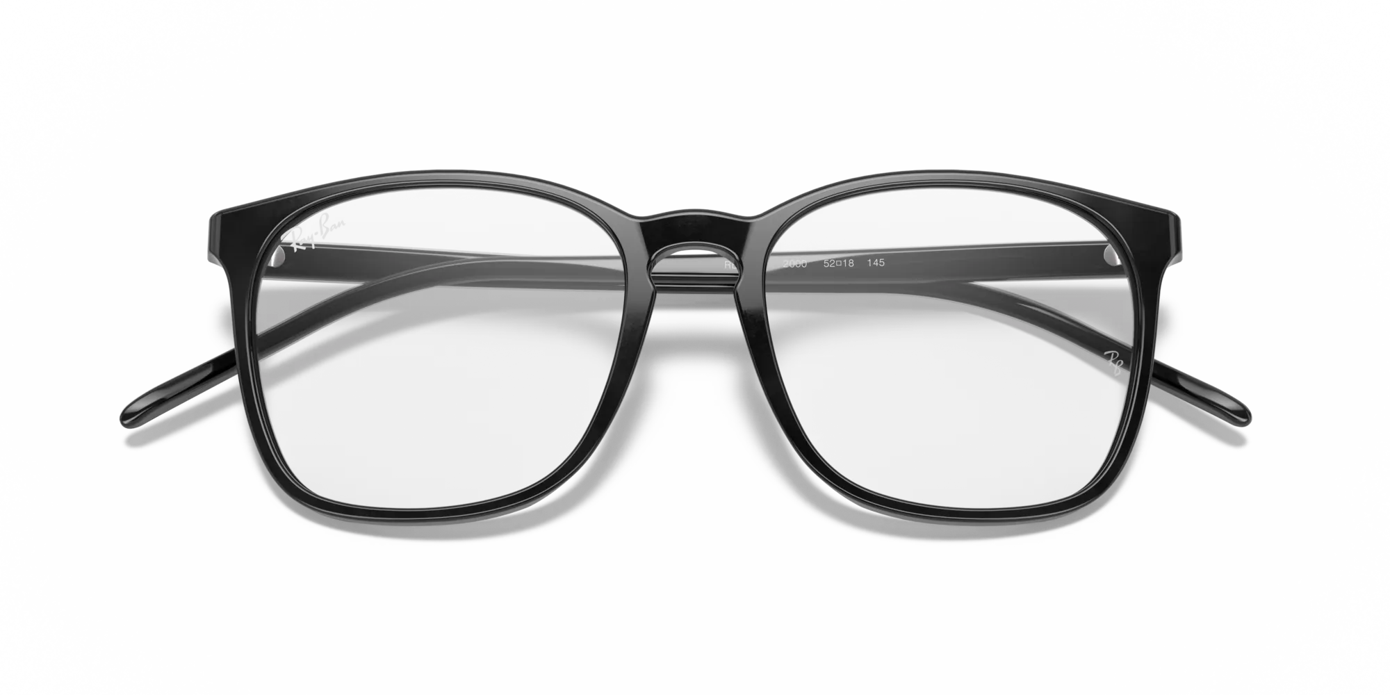 Ray - Ban RX5387 2000 Montature da vista Acetato Nero Trasparente Squadrata Normale - immagine 2