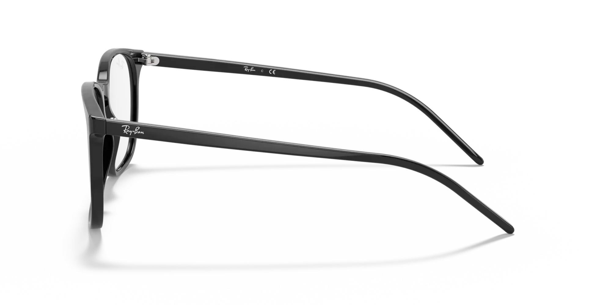 Ray - Ban RX5387 2000 Montature da vista Acetato Nero Trasparente Squadrata Normale - immagine 4