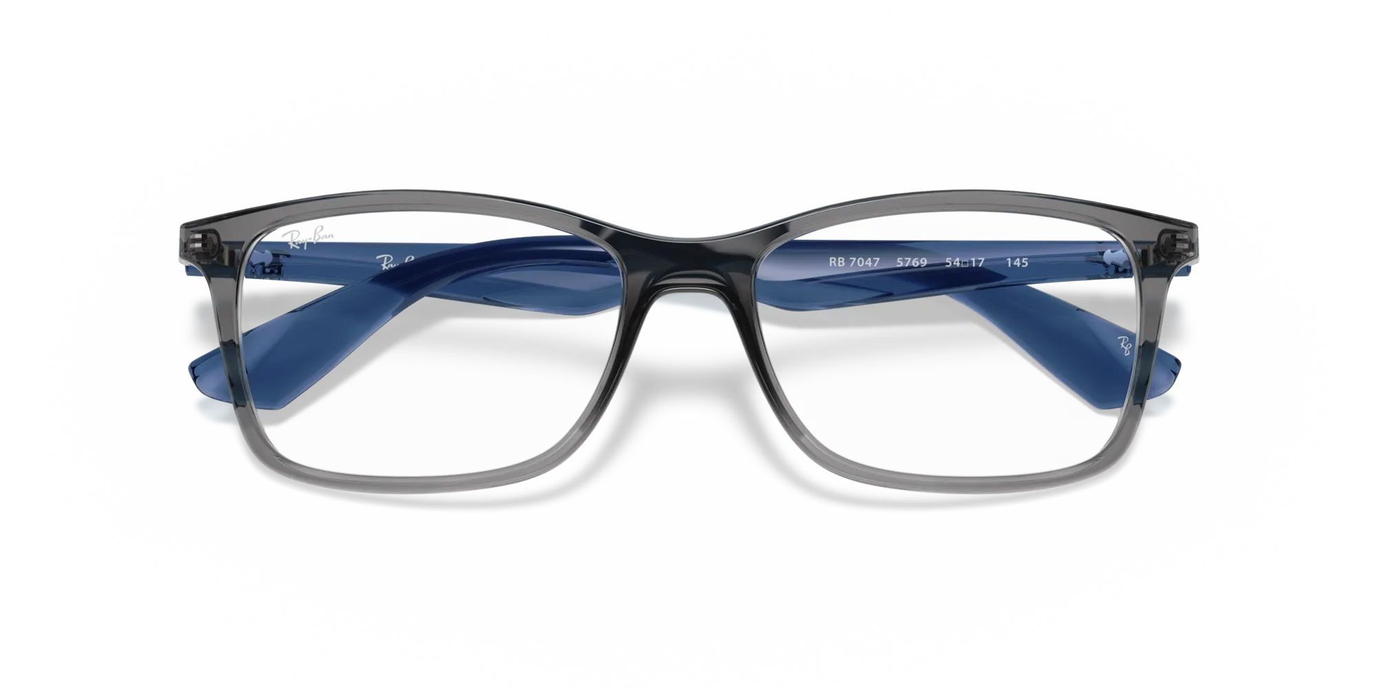 Ray - Ban RX7047 5769 Montature da vista Iniettato Grigio Trasparente Squadrata Normale - immagine 2