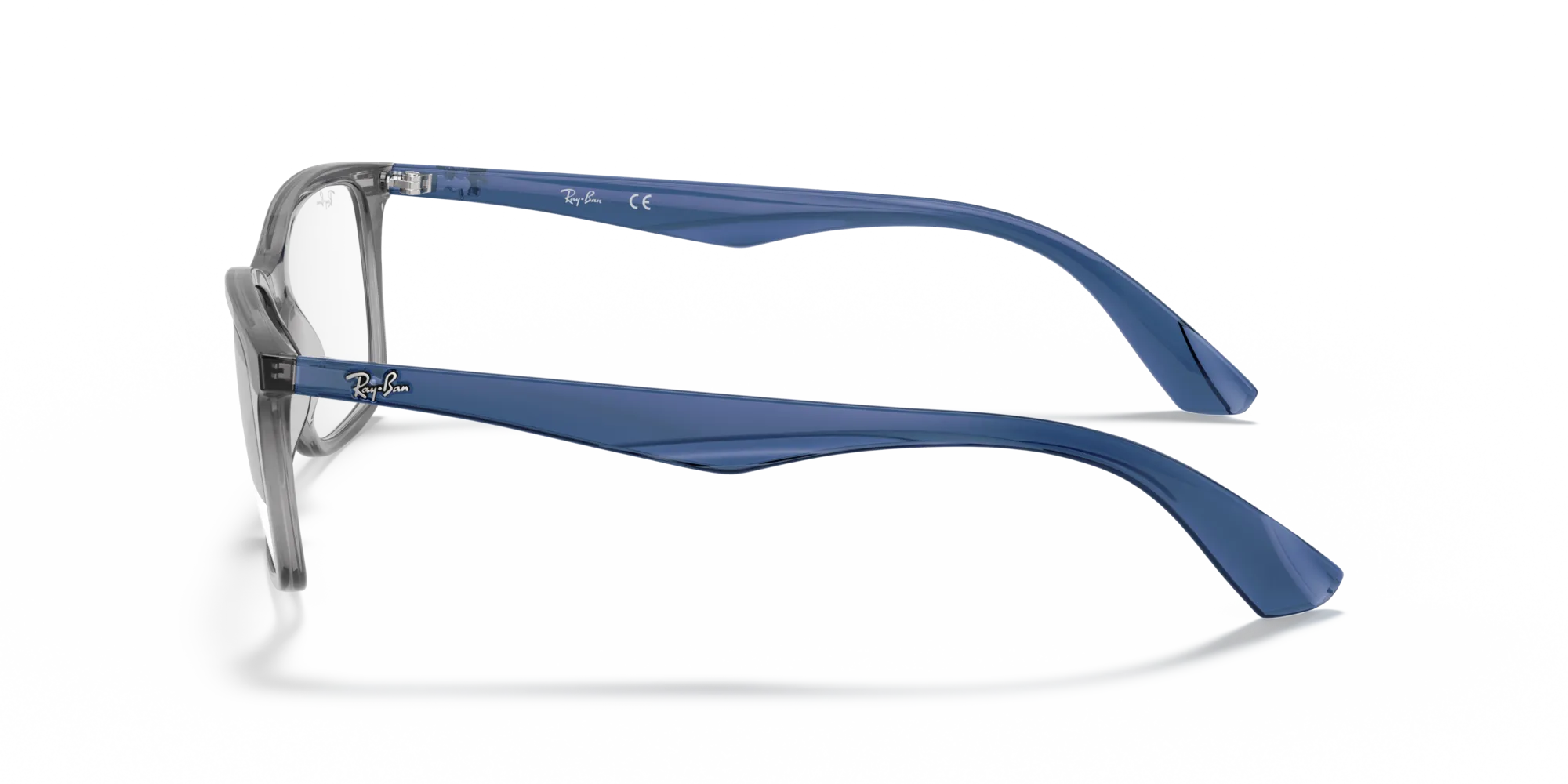 Ray - Ban RX7047 5769 Montature da vista Iniettato Grigio Trasparente Squadrata Normale - immagine 4