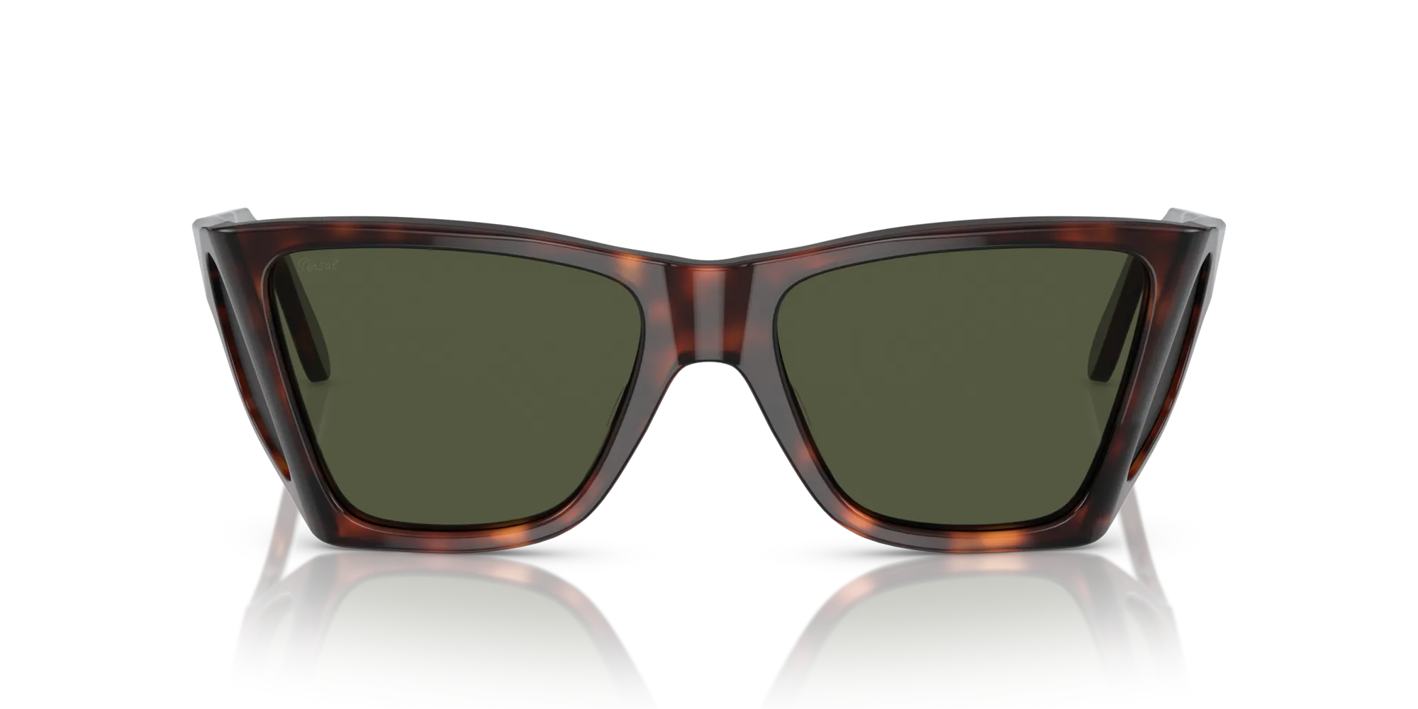 Persol PO0009 24/31 Occhiali da sole Acetato Tartaruga Verde Squadrata Normale - immagine 3