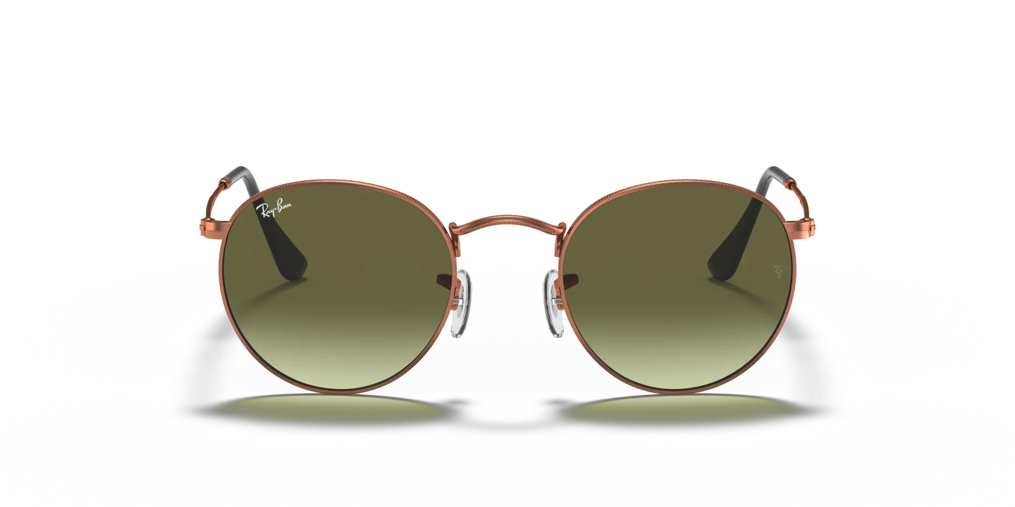 Ray - Ban RB3447 ROUND METAL 9002A6 Occhiali da sole Metallo Bronzo Verde Rotonda Normale Sfumato - immagine 3