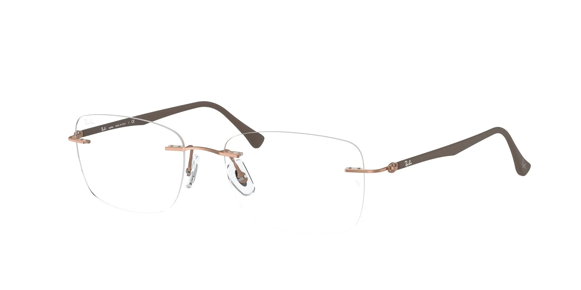 Ray - Ban RX8725 1131 Montature da vista Titanio Marrone Trasparente Squadrata Normale - immagine 1
