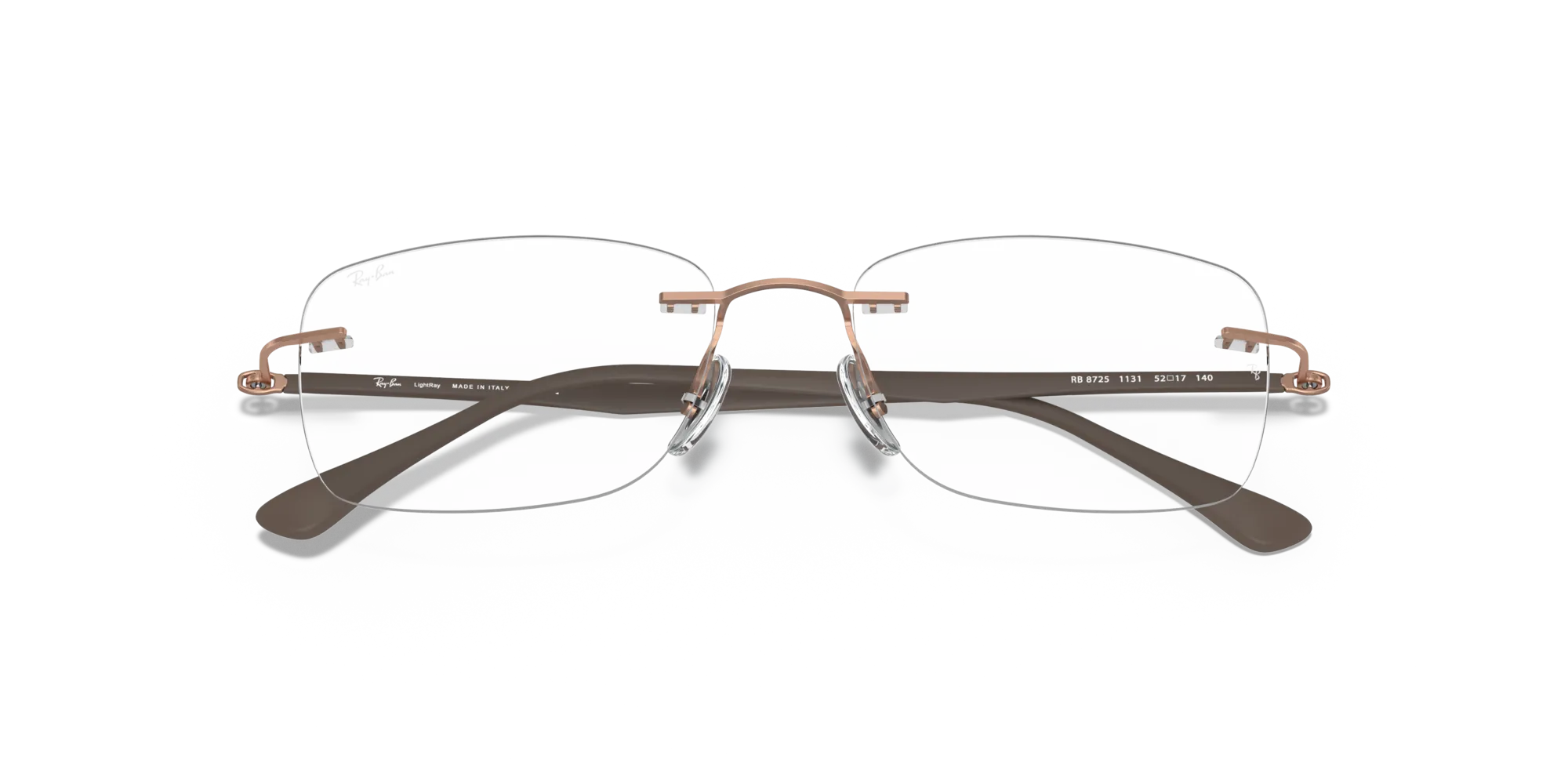 Ray - Ban RX8725 1131 Montature da vista Titanio Marrone Trasparente Squadrata Normale - immagine 2