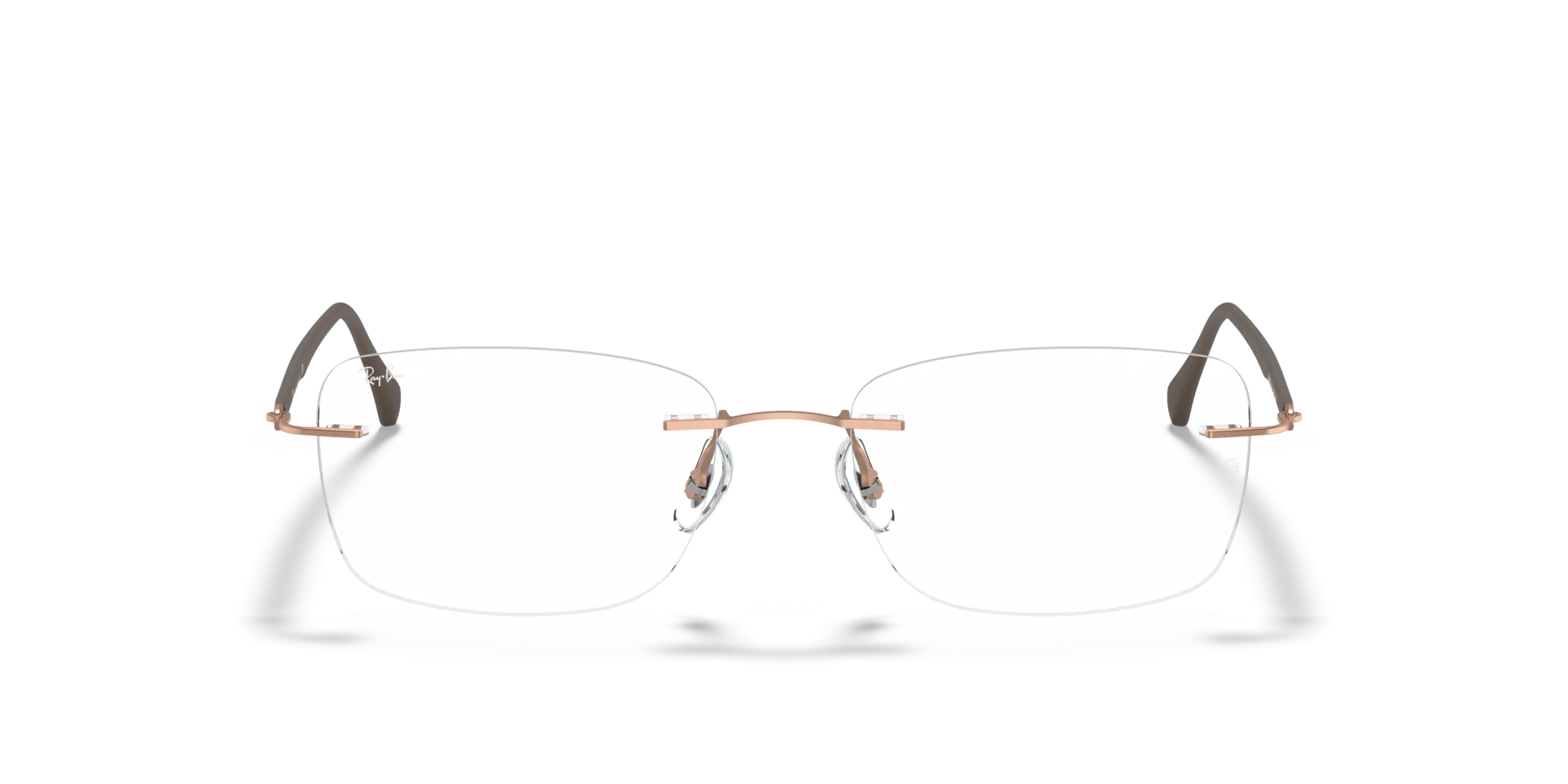 Ray - Ban RX8725 1131 Montature da vista Titanio Marrone Trasparente Squadrata Normale - immagine 3