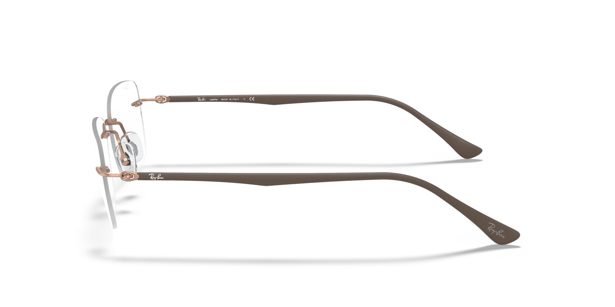 Ray - Ban RX8725 1131 Montature da vista Titanio Marrone Trasparente Squadrata Normale - immagine 4