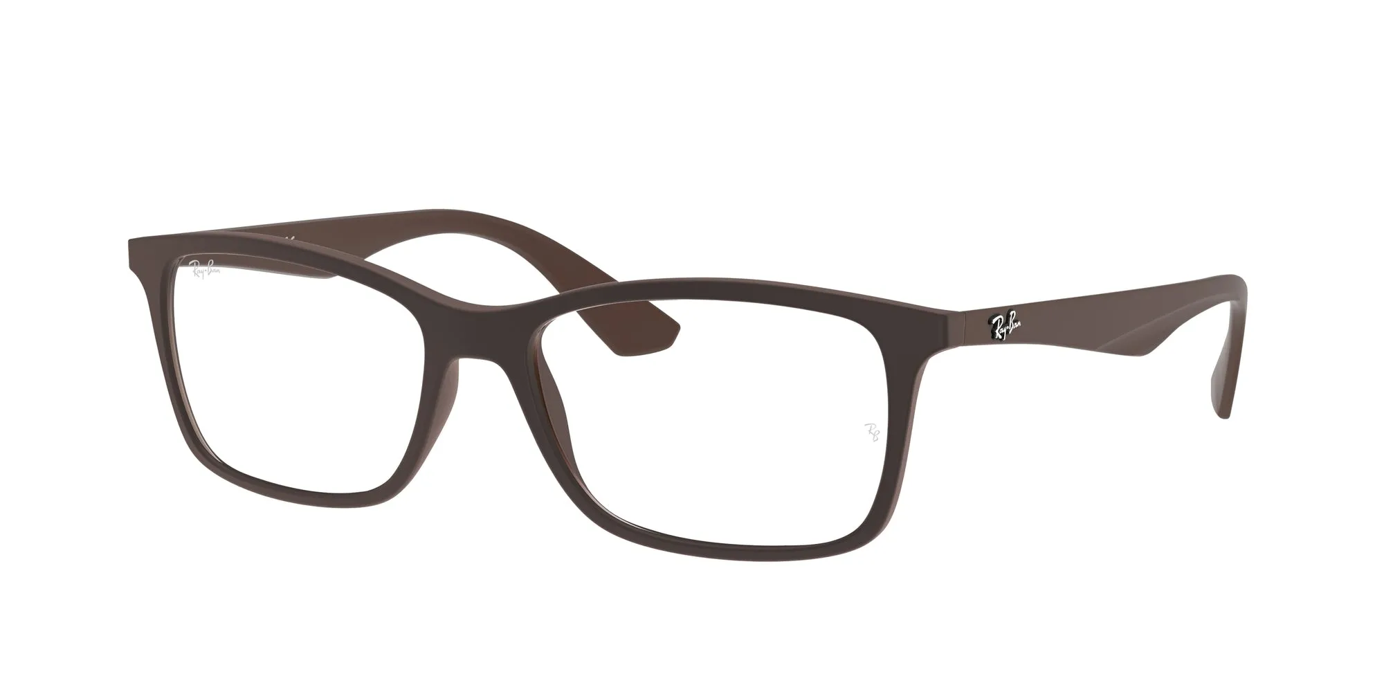 Ray - Ban RX7047 5451 Montature da vista Iniettato Marrone Trasparente Squadrata Normale - immagine 1