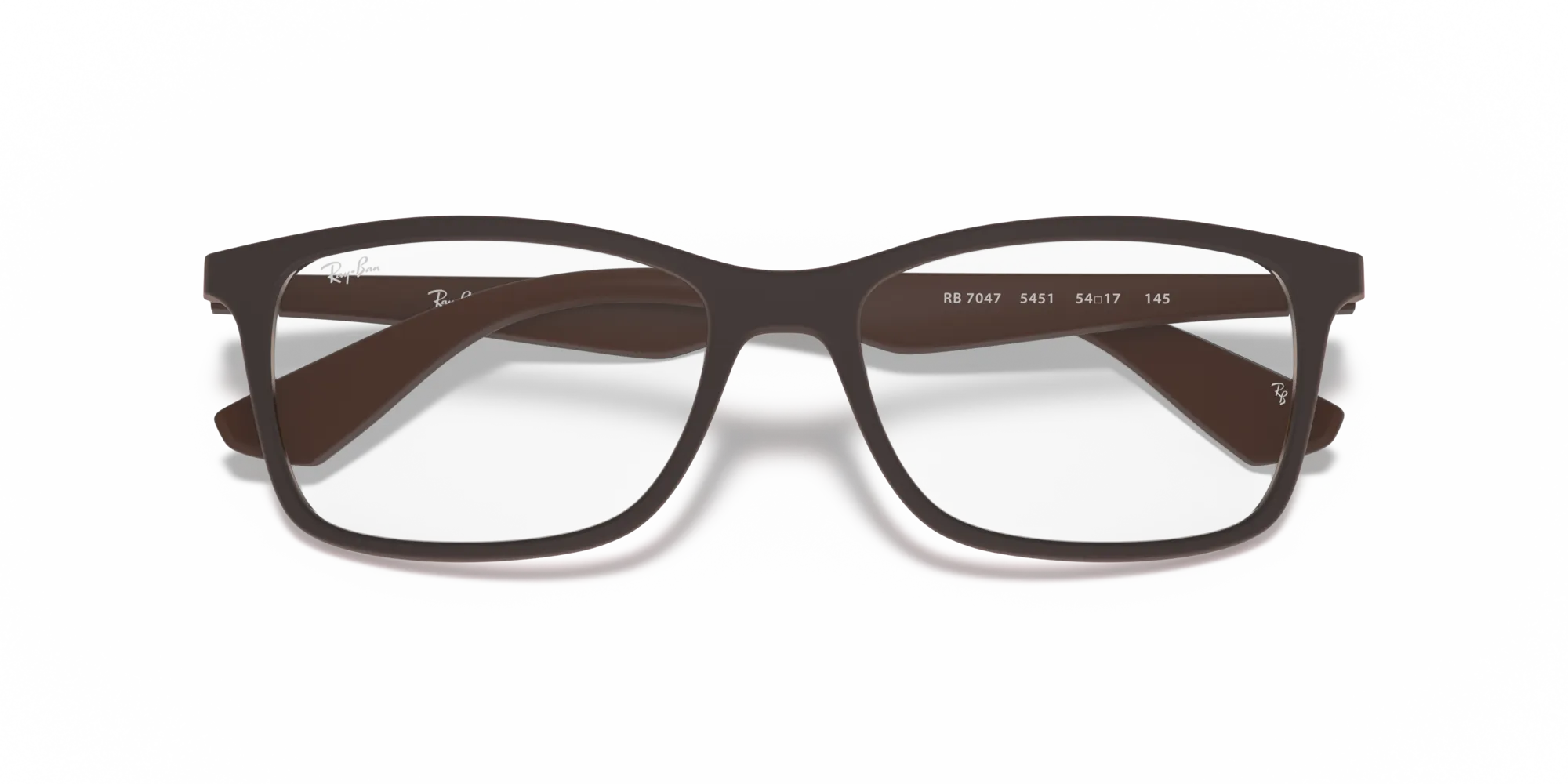 Ray - Ban RX7047 5451 Montature da vista Iniettato Marrone Trasparente Squadrata Normale - immagine 2